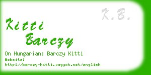 kitti barczy business card